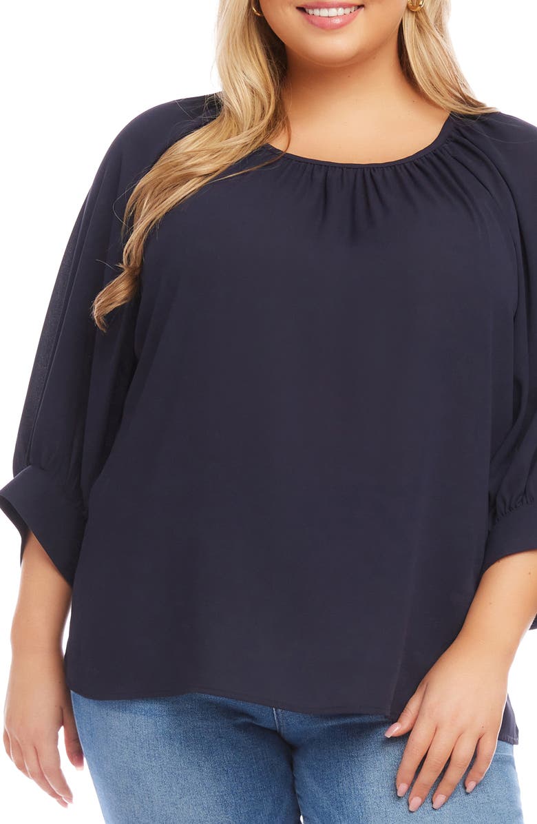 Karen Kane Blouson Sleeve Top, Main, color, 