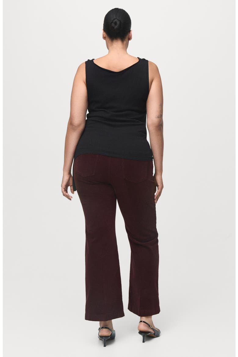 Bootcut Corduroy Pants, Alternate, color, WINE