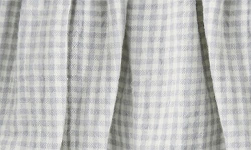 Quincy Mae Eden Long Sleeve Gingham Bodysuit In Gray