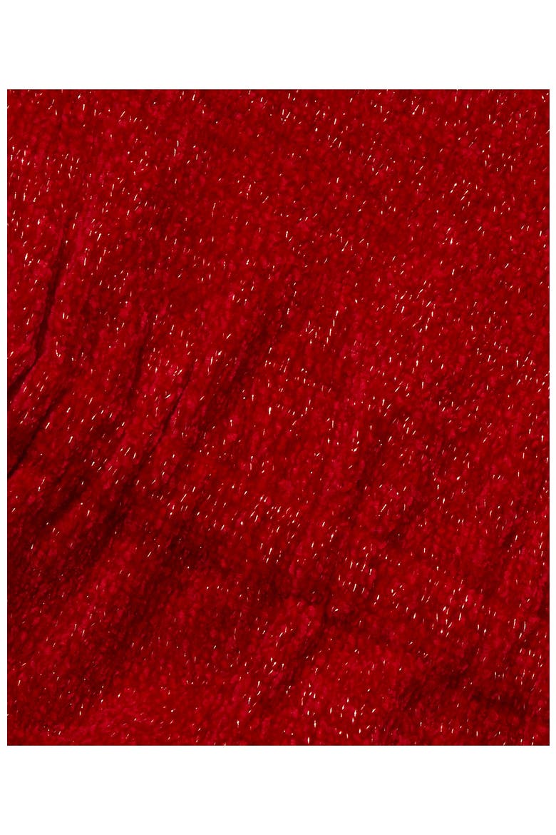 Girls Chenille Cinched Waist Sweater Dress, Alternate, color, Apple Red Glitter