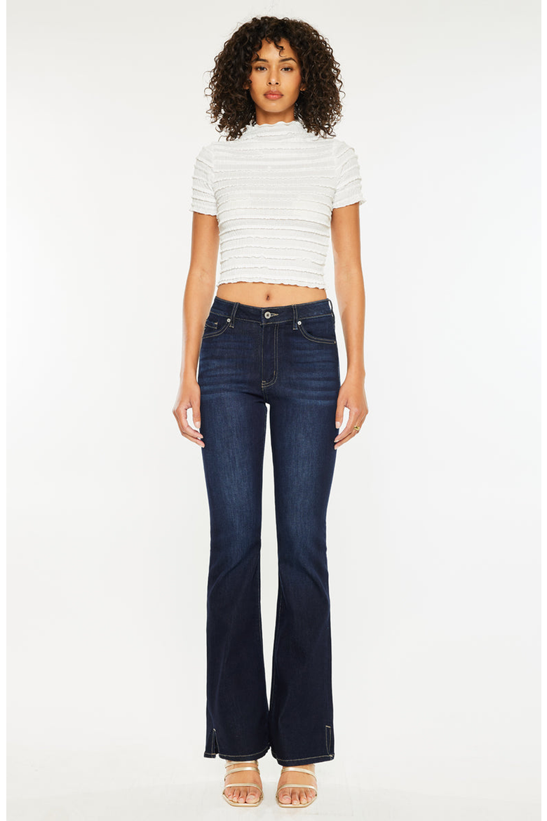 Constance Essentials High Rise Bootcut Jeans, Main, color, Super Dark Wash