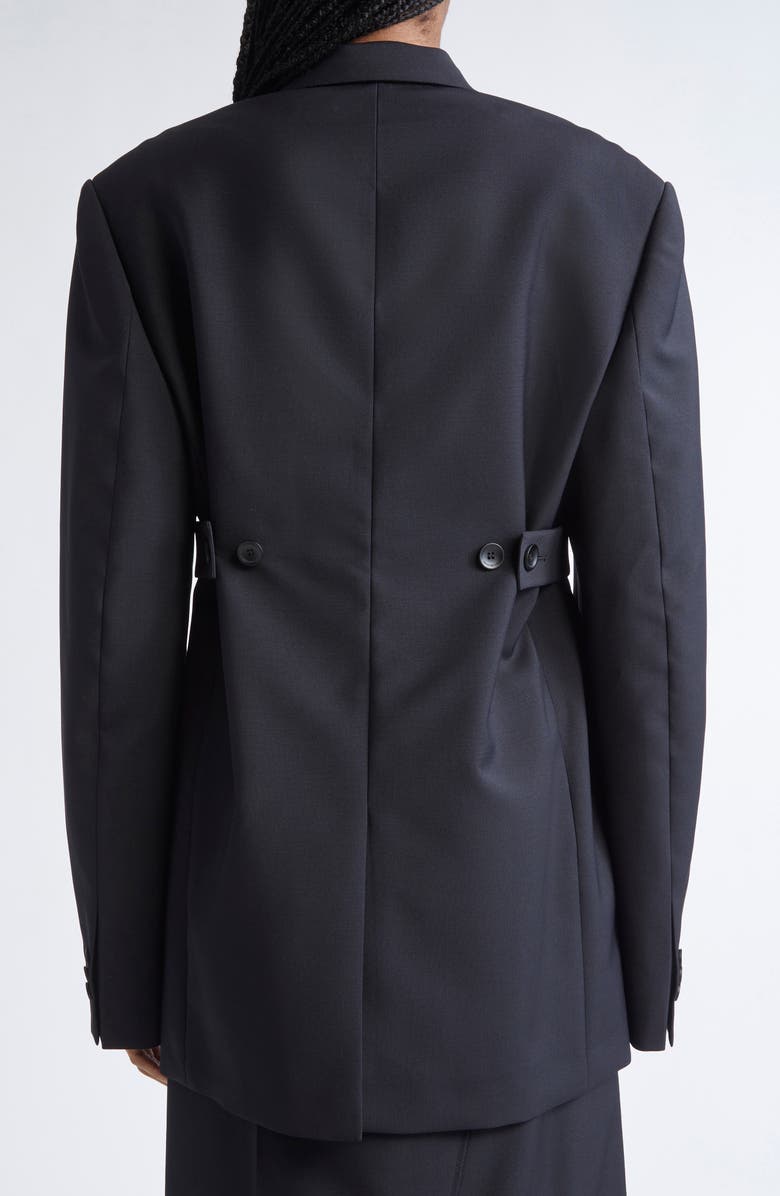 Alexander Wang Side Tab Wool
Mohair Blazer, Alternate, color, Mink Melange