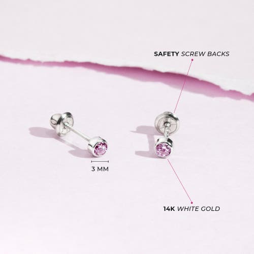 In Season Jewelry 14k Bezel Cubic Zirconia Earrings In October