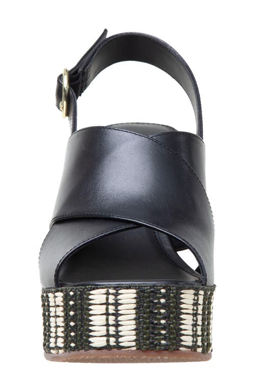 Shop Linea Paolo Valery Wedge Sandal In Black
