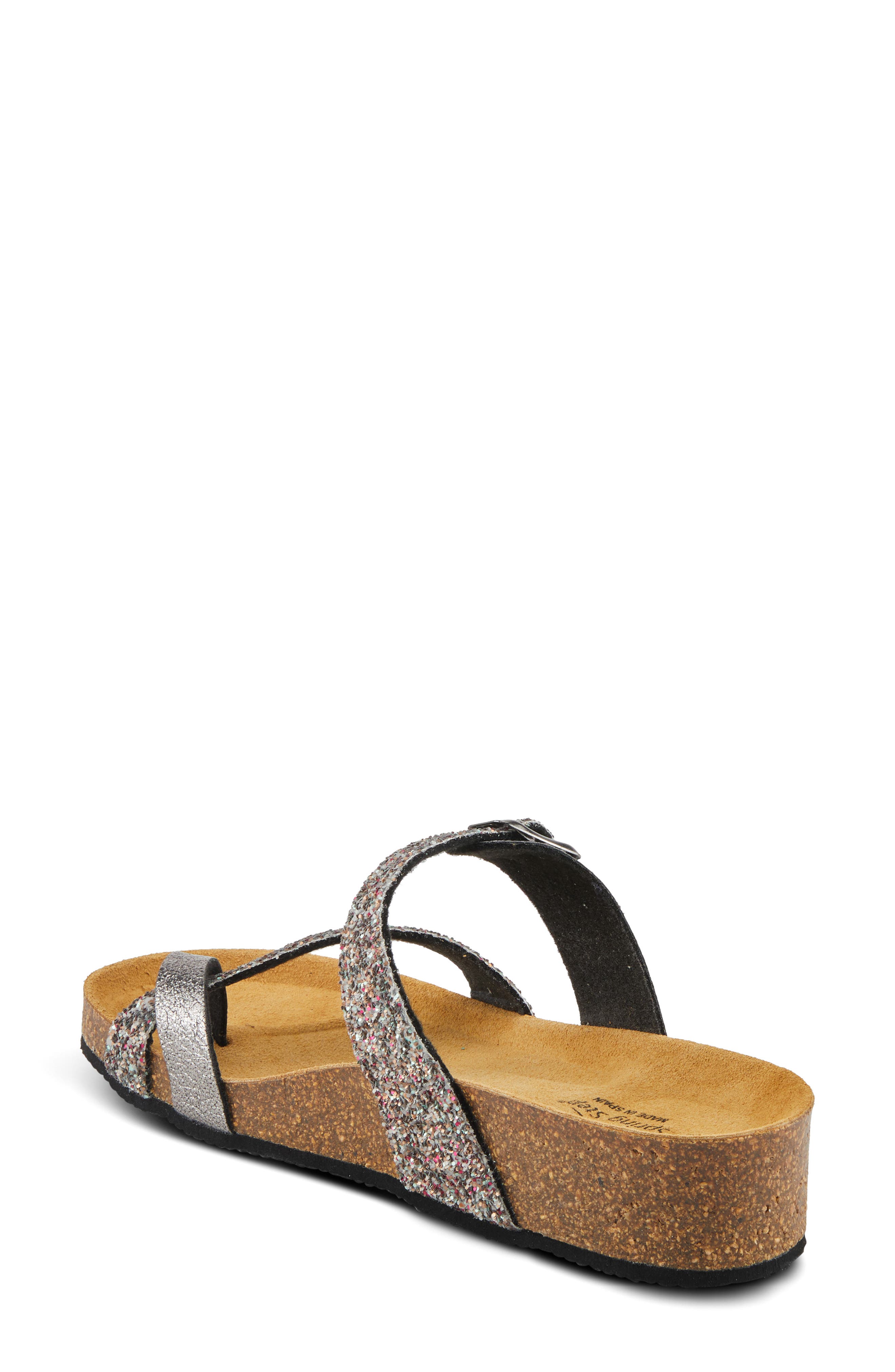 Spring Step Burch Platform Wedge Slide Sandal, Alternate, color, Pewter