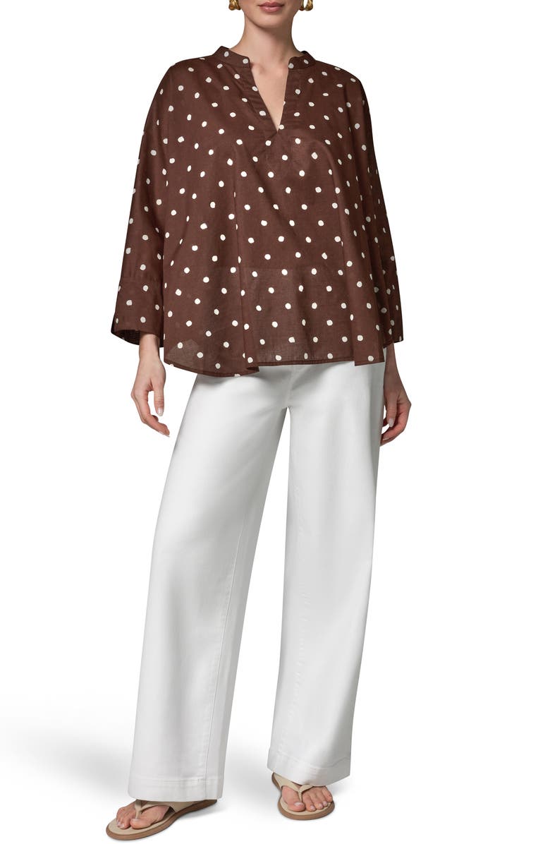 Donna Karan New York Cotton Voile Top, Alternate, color, Canyon/ Cream