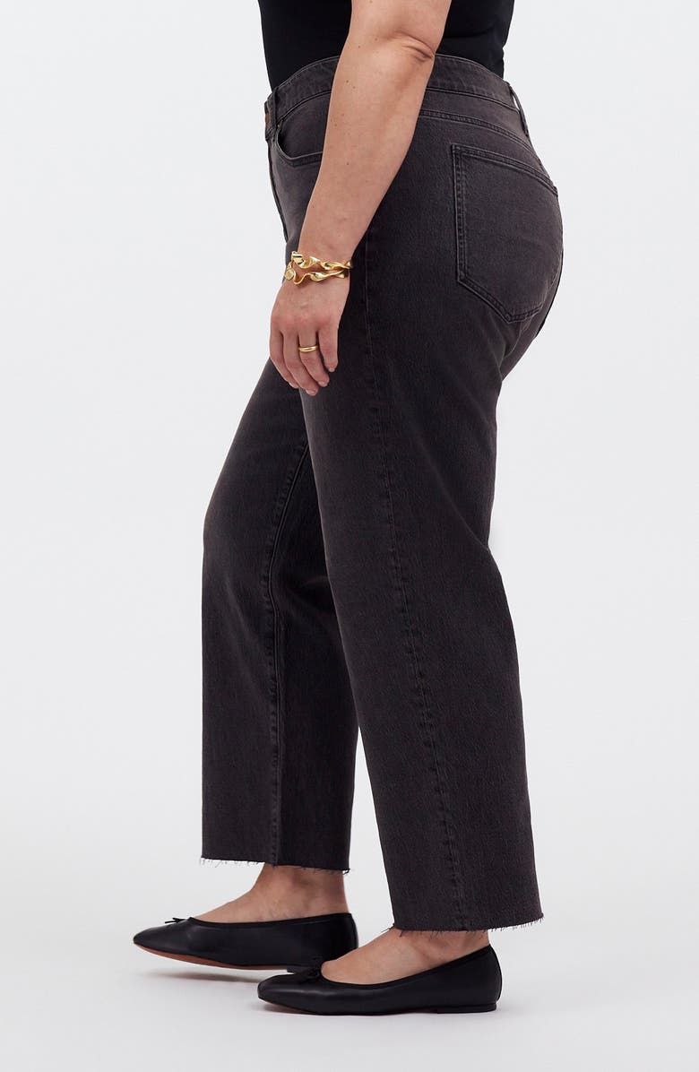 Madewell '90s Straight Leg Raw Hem Crop Jeans, Alternate, color,