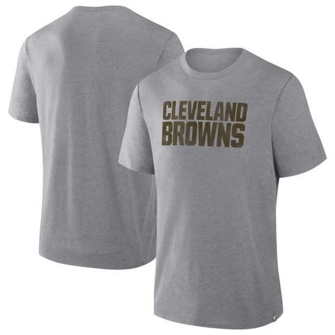 Men's Fanatics Heather Gray Cleveland Browns Pass Rush Tri-Blend T-Shirt