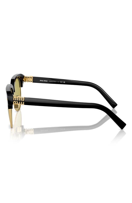 Miu Miu 57mm Pilot Sunglasses In Black