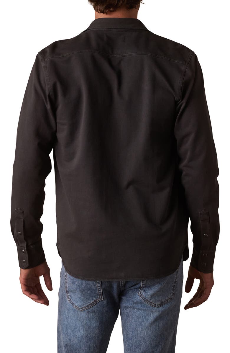 The Normal Brand Tentoma Cotton Stretch Twill Snap-Up Western Shirt, Alternate, color, Phantom