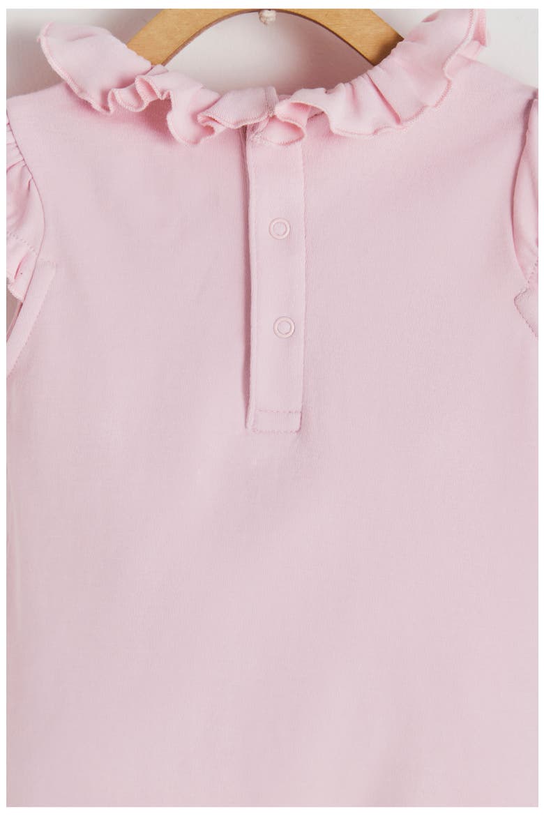 Premium Peruvian Pima Cotton Essentials Ruffle Romper for Infant, Alternate, color, PINK