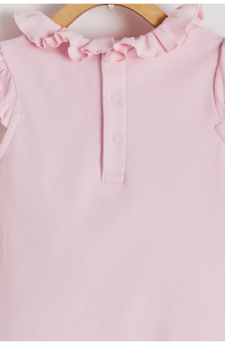 Babycottons Premium Peruvian Pima Cotton Essentials Ruffle Romper for Infant, Alternate, color, Pink