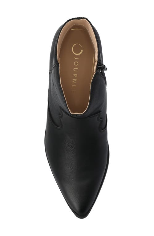 Journee Collection Taliah Western Ankle Boot In Black
