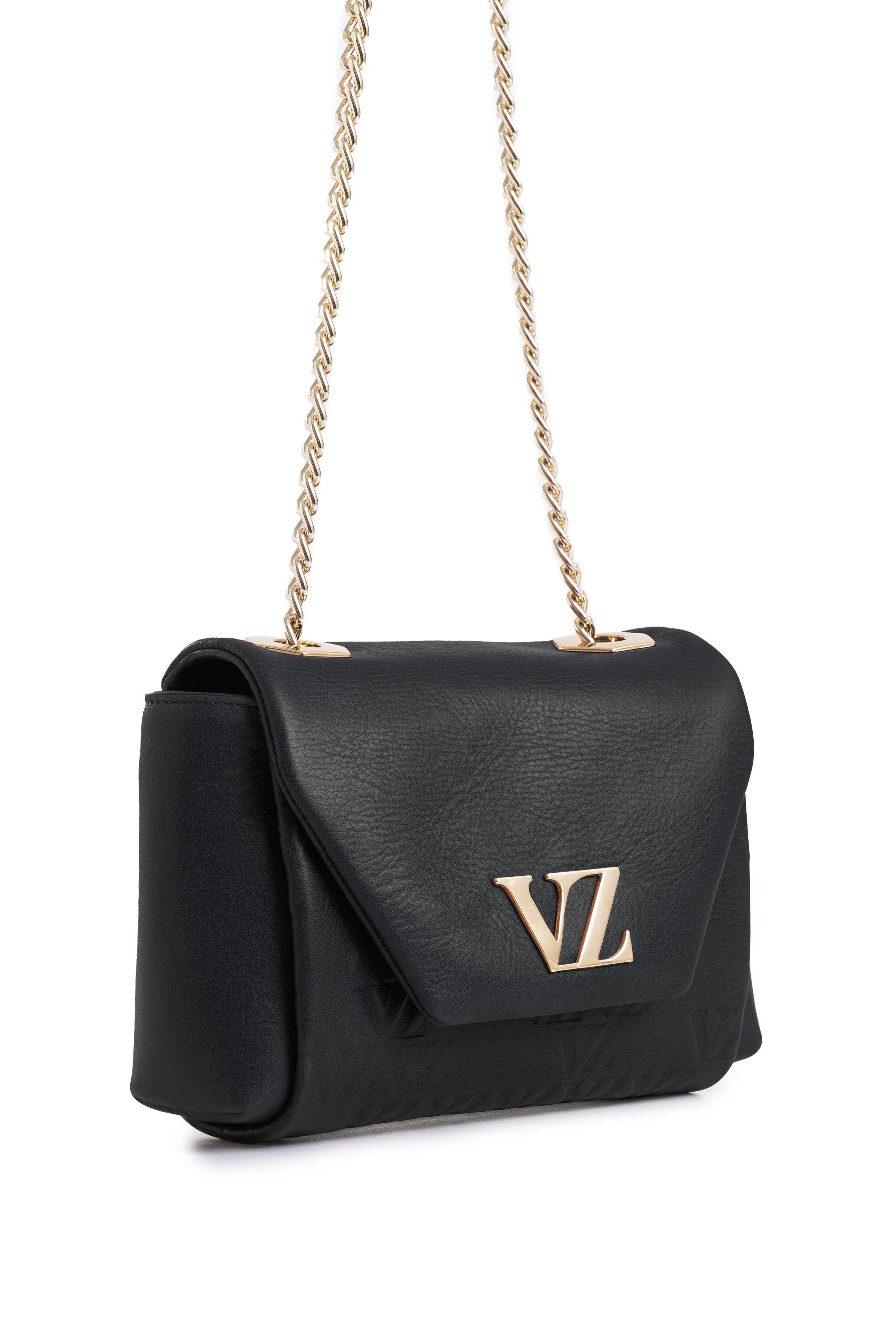 Velez Mini Lili Hands-Free Leather Bag with Metallic Chain, Alternate, color, Black