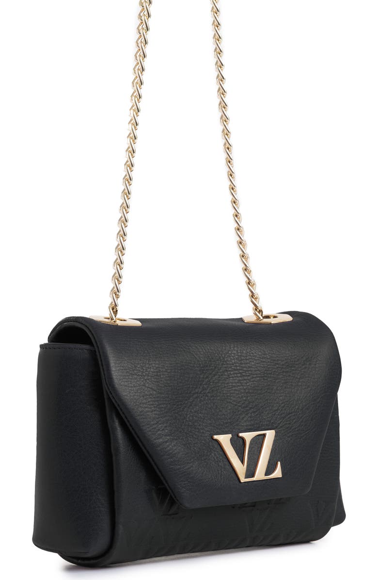 Velez Mini Lili Hands-Free Leather Bag with Metallic Chain, Alternate, color, Black