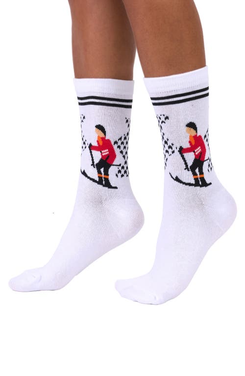 Stems Ski Crew Socks in Ivory 