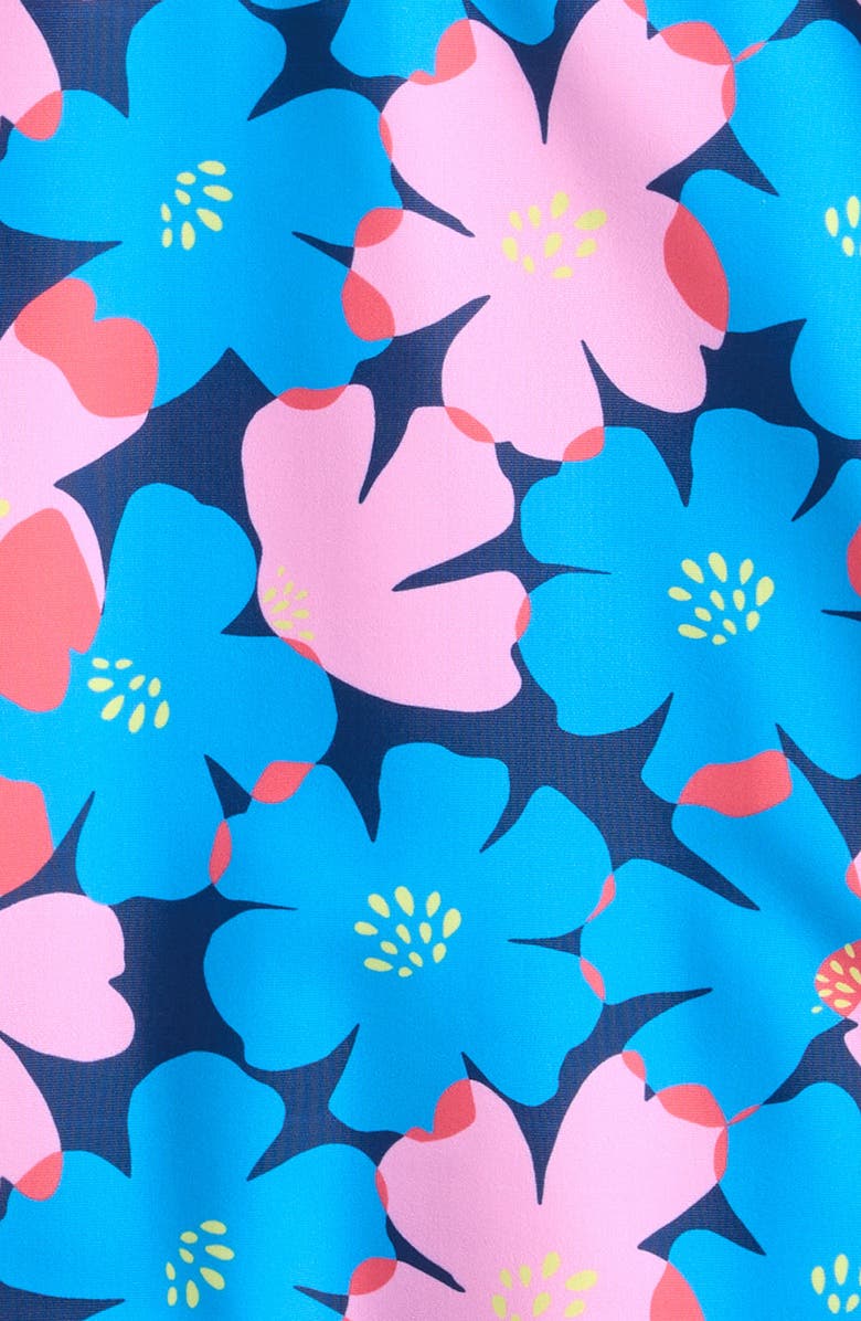 Boardies Kids' Sully Floral Ruffle One-Piece Swimsuit, Alternate, color, Blue Multi