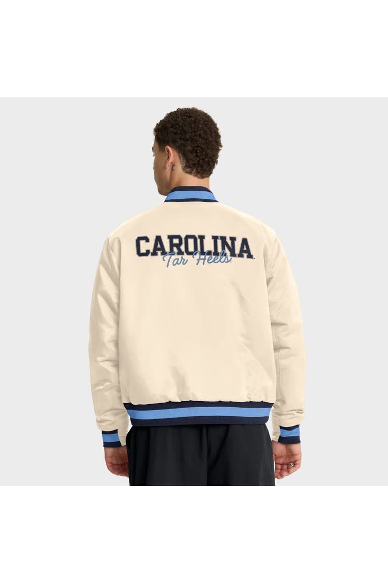 Men's Nike Tan North Carolina Tar Heels Legacy Full-Snap Bomber Jacket, Alternate, color, Tan