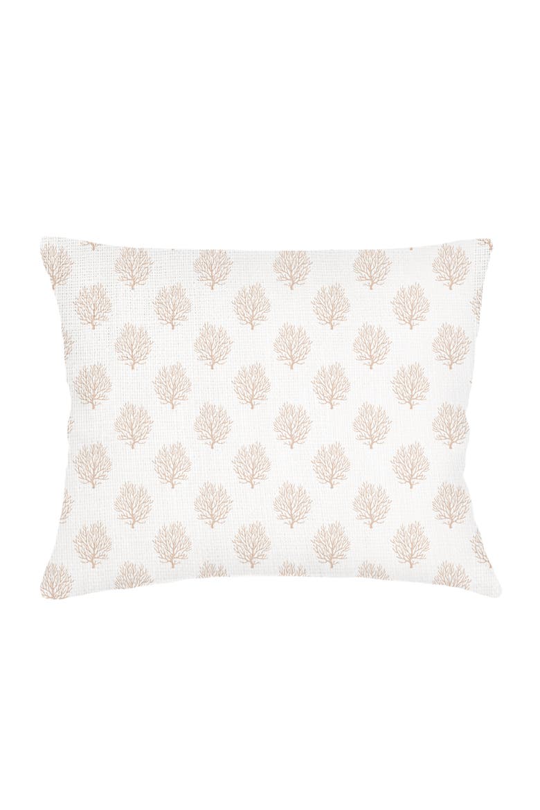 Ocean Coral Linen Dutch Euro Pillow Cover Only, Main, color, Beige