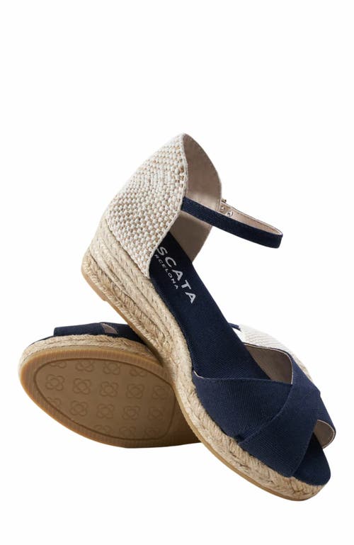 Viscata Salina Limited Edition Canvas Espadrille Sandal Wedges In Blue