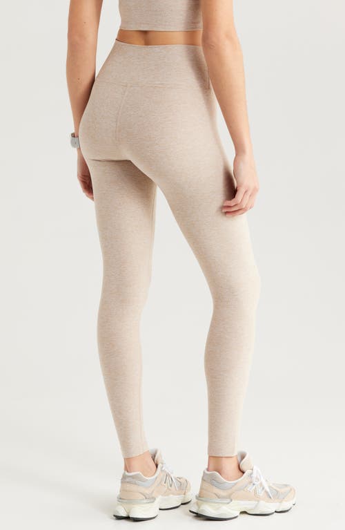 Zella Renew Mélange High Waist Leggings In Tan Thread Melange