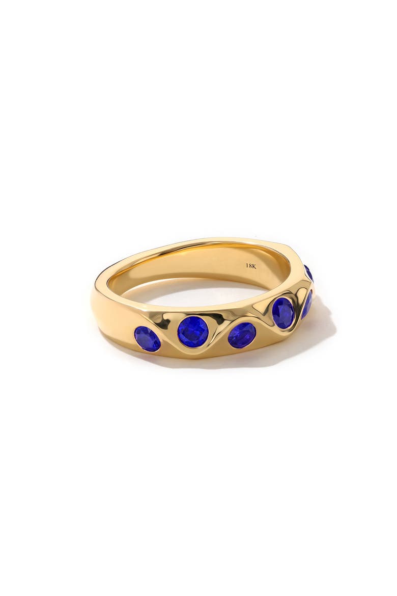 Sculpted Wave Ring, Main, color, SAPPHIRE