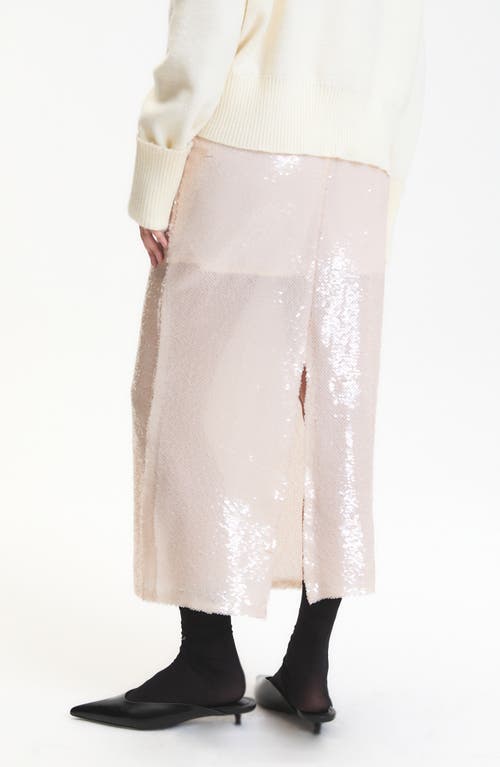 Deluc Logan Sequin Maxi Skirt In White
