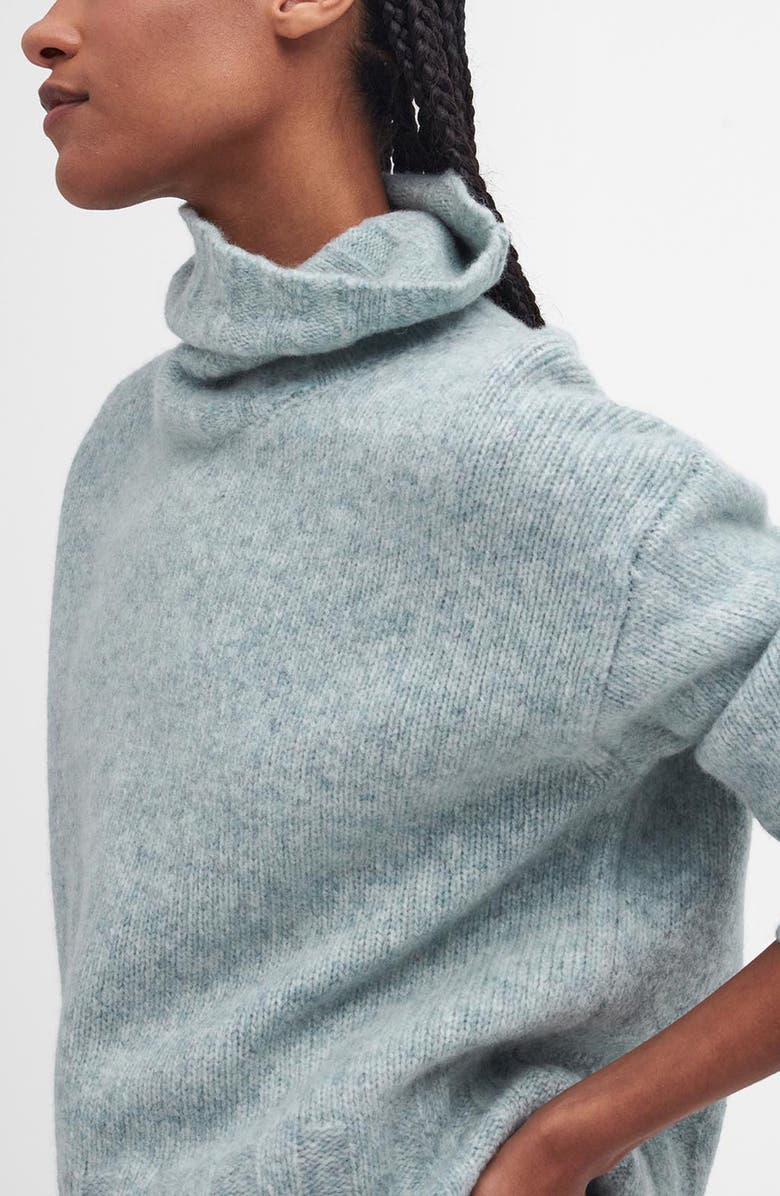 Barbour Anita Wool Blend Turtleneck Sweater, Alternate, color, Soft Mint Green