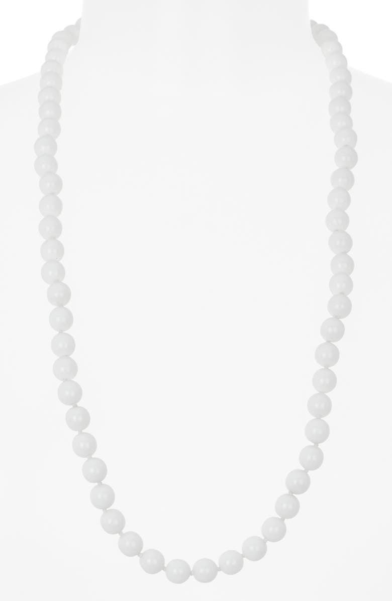 Kenneth Jay Lane Beaded Necklace, Alternate, color, White