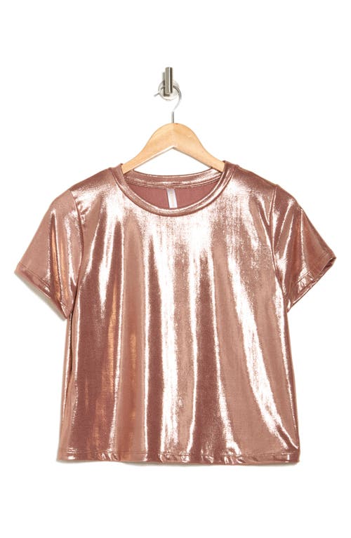 Shop Renee C Metallic Crewneck T-shirt