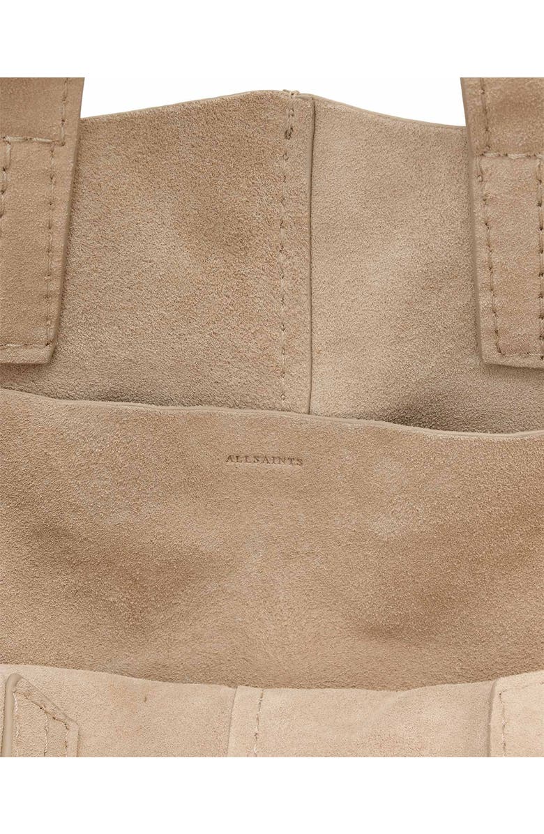 AllSaints Lutece Suede Tote, Alternate, color, Pinto Brown