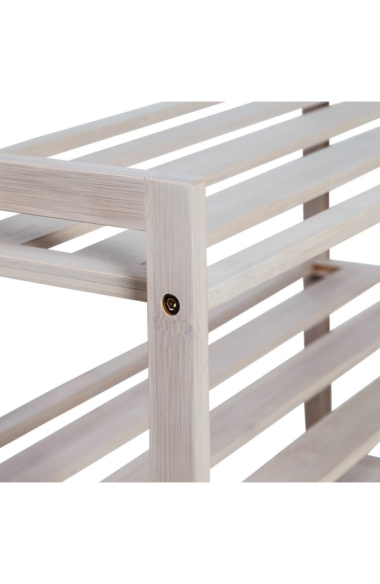 HONEY-CAN-DO 4-Tier Bamboo Shoe Rack, Alternate, color,