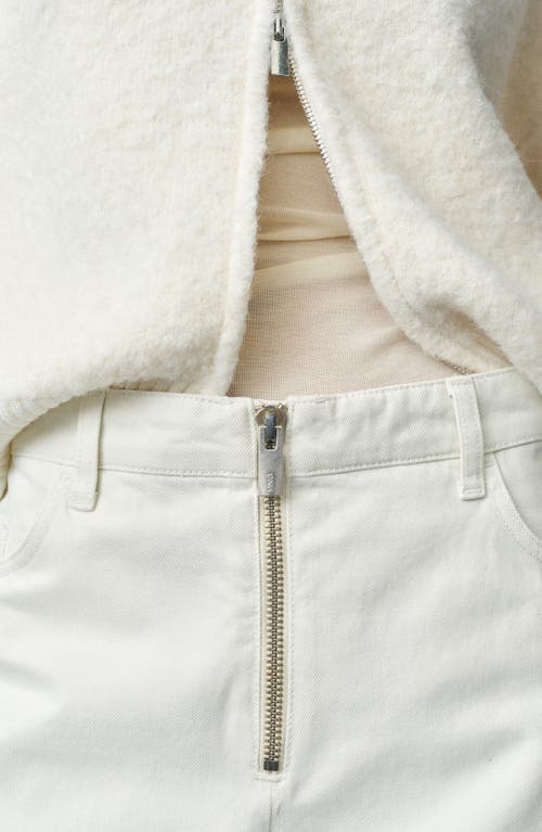 Mango Hunter Wide Leg Jeans In White