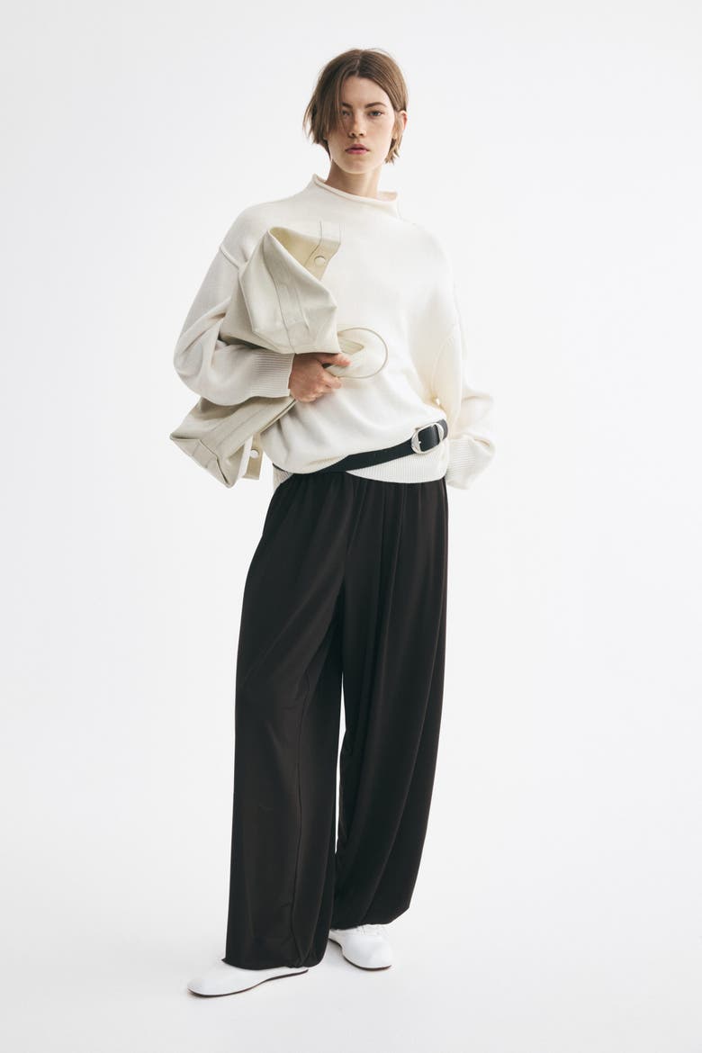 Oversized Wool-blend Sweater, Main, color, Cream