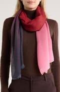 NORDSTROM RACK Ombré Pleated Wrap Scarf