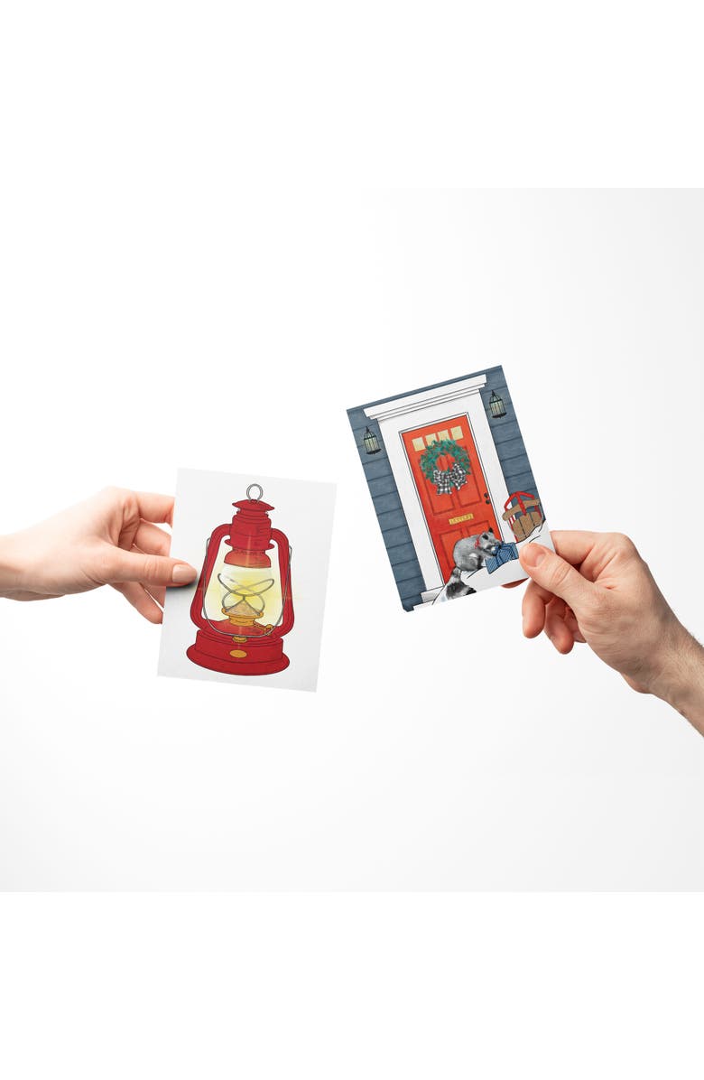 Ramus & Co Winter Jeep, Lamp, Racoon Gift Winter/Holiday/Christmas Greeting Card Pack Sets, Alternate, color, Multi-Pack