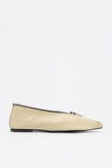 Bimba y Lola Leather Zip Ballerina