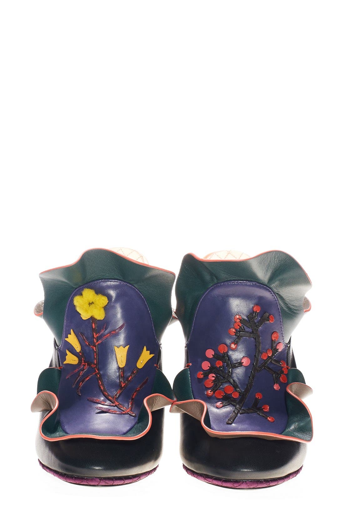 Fendi 'Embroidered Waves' Mule, Alternate, color, 