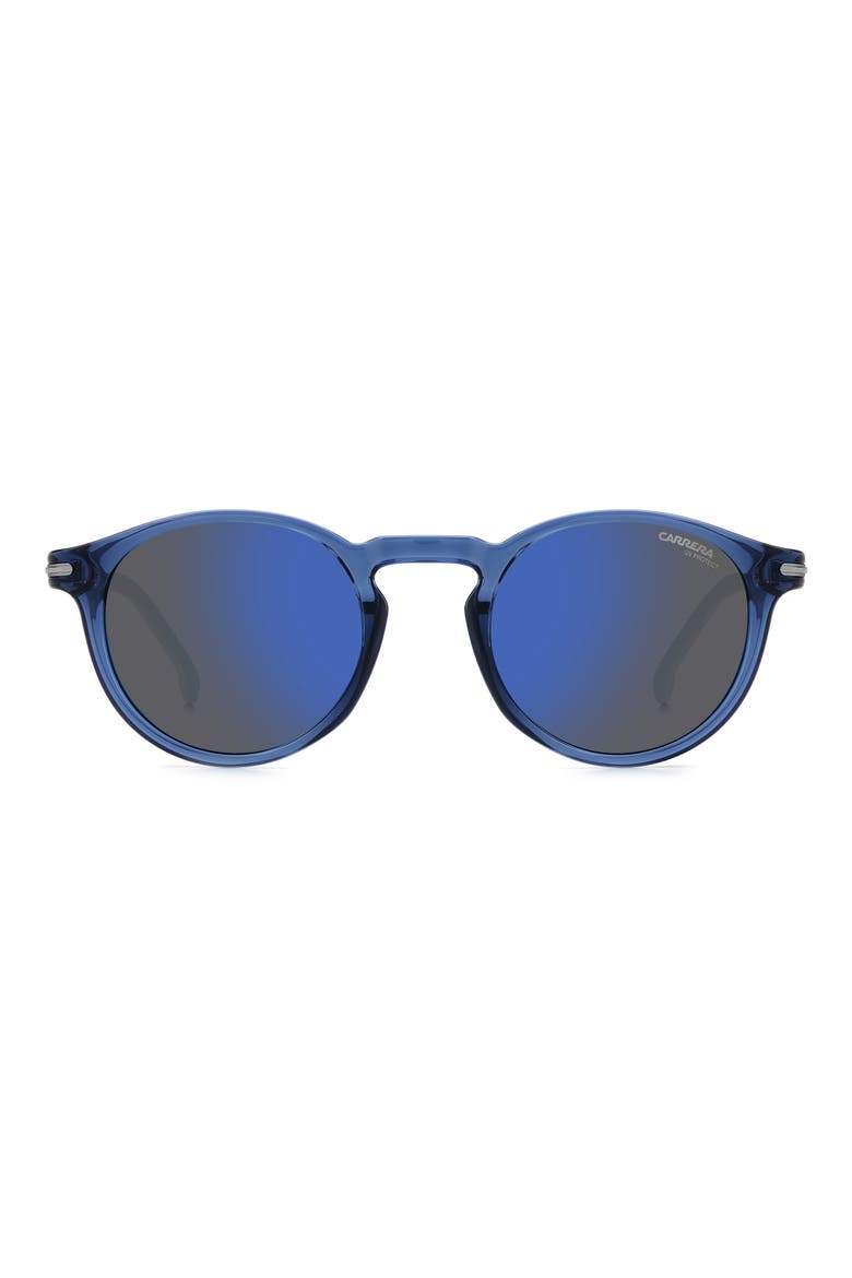 Gender Inclusive 50mm Round Sunglasses, Main, color, BLUE