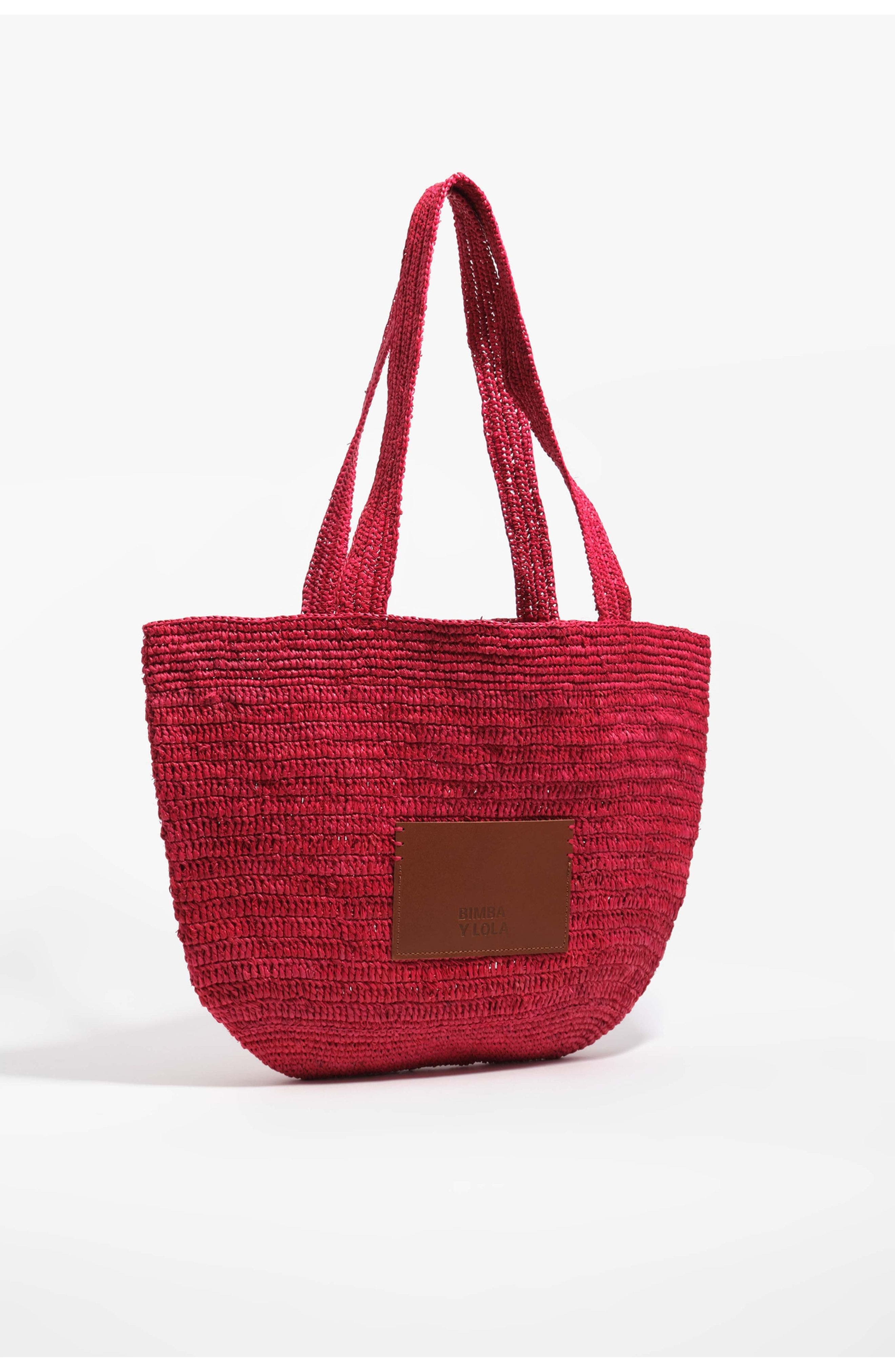 Bimba y Lola Woven Shoulder Bag, Main, color, Red