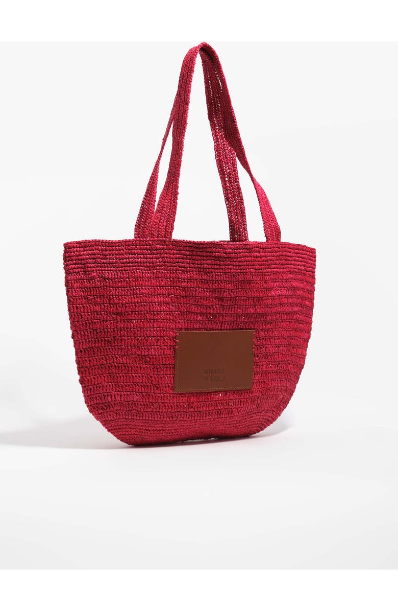 Bimba y Lola Woven Shoulder Bag, Main, color, Red