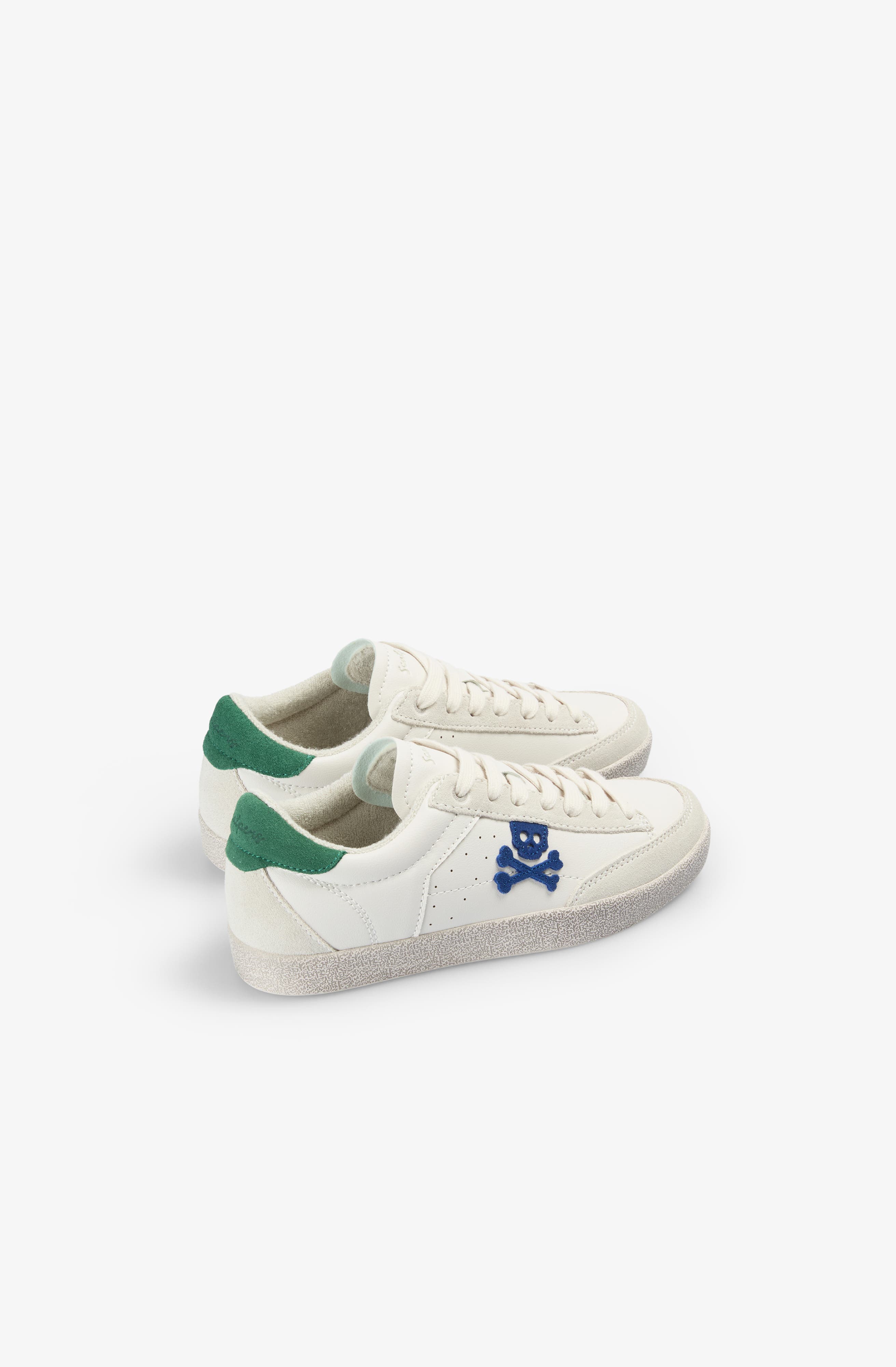 Scalpers Calavera Contrast Sneakers, Alternate, color, Whiteduck