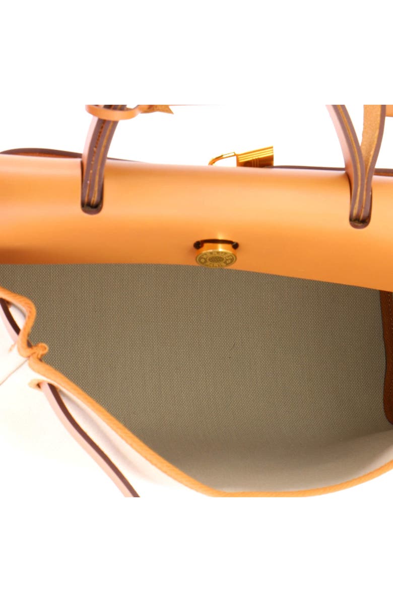 Pre-Owned Hermes Herbag Zip Leather and Toile 31, Alternate, color, Beton