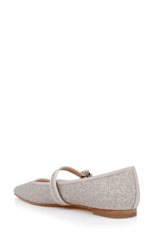 Badgley Mischka Collection Brystol Mary Jane Flat In Champagne Fabric