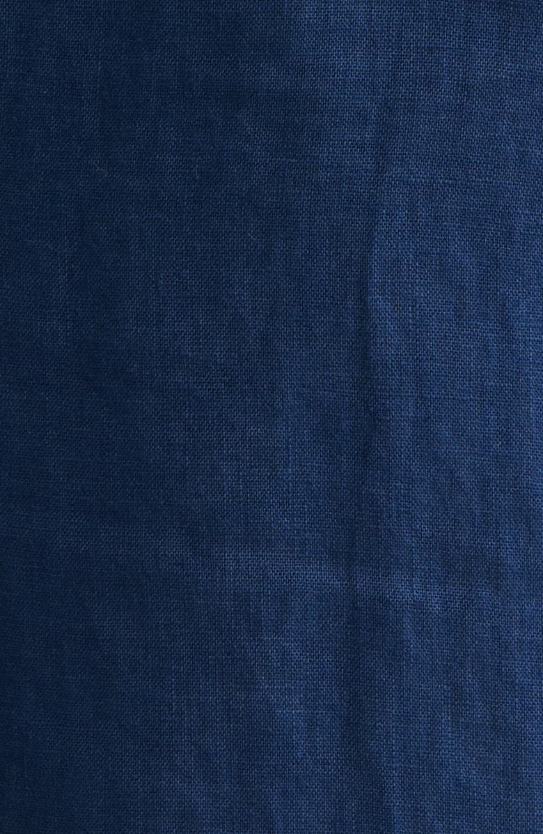 Frank & Eileen Maisie Wide Leg Crop Linen Pants, Alternate, color, Navy