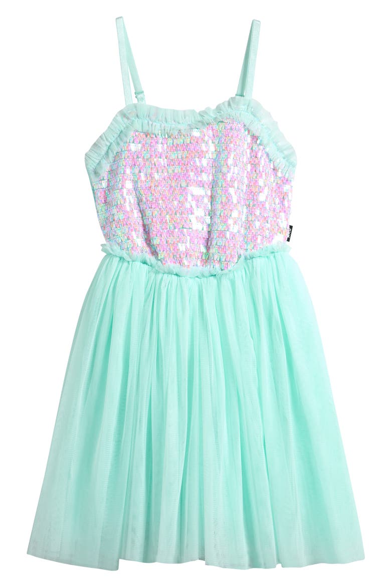 Kids' Shimmer Tulle Dress, Main, color, MINT