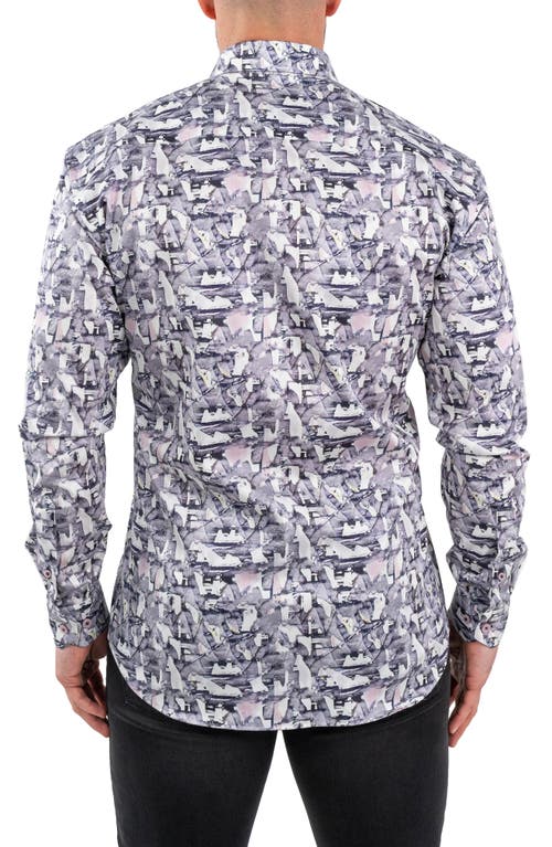 Maceoo Fibonacci Birch White Contemporary Fit Button-up Shirt In White