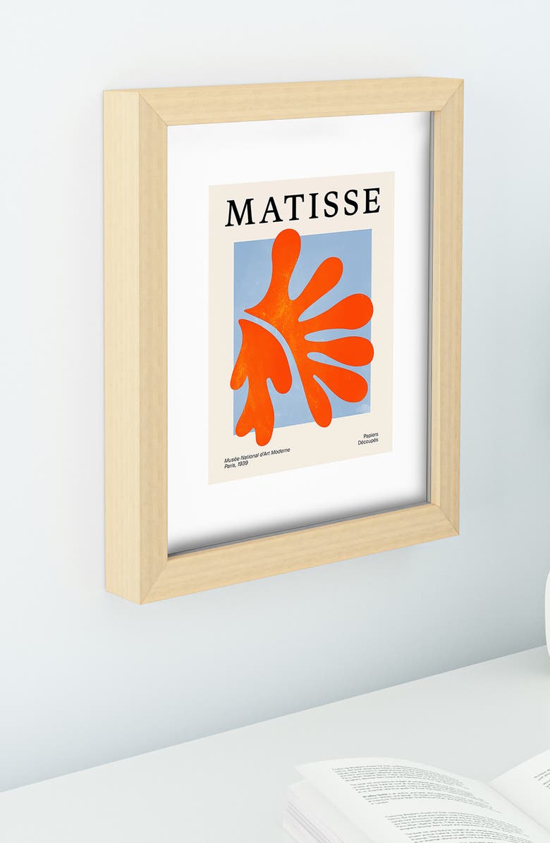 Deny Designs Coral Leaf Matisse Edition Mid Century Series Art Print, Alternate, color, Multi