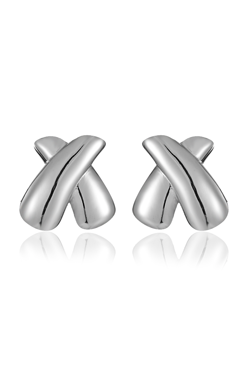 Bond Sculpture Silver Earrings, Main, color, Silver