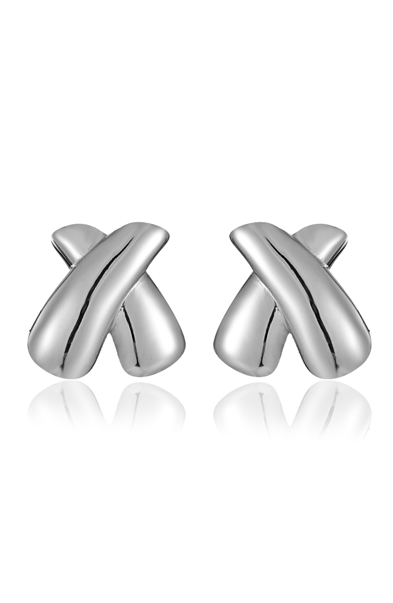 Kellery Bond Sculpture Silver Earrings, Main, color, Silver